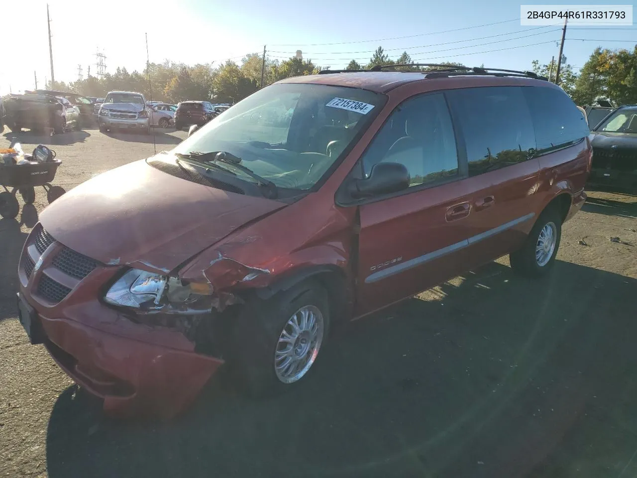 2001 Dodge Grand Caravan Sport VIN: 2B4GP44R61R331793 Lot: 72157384