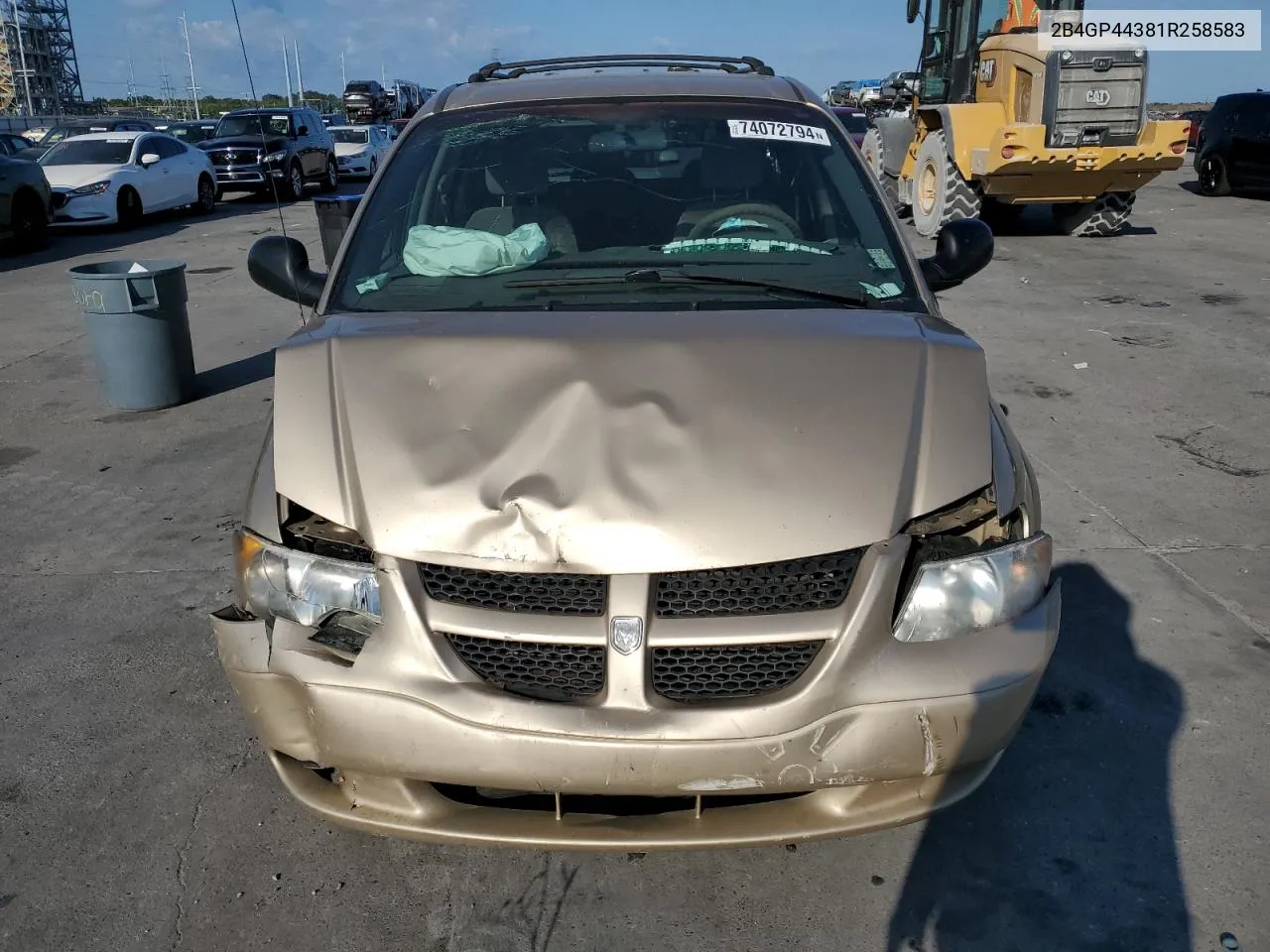 2001 Dodge Grand Caravan Sport VIN: 2B4GP44381R258583 Lot: 74072794