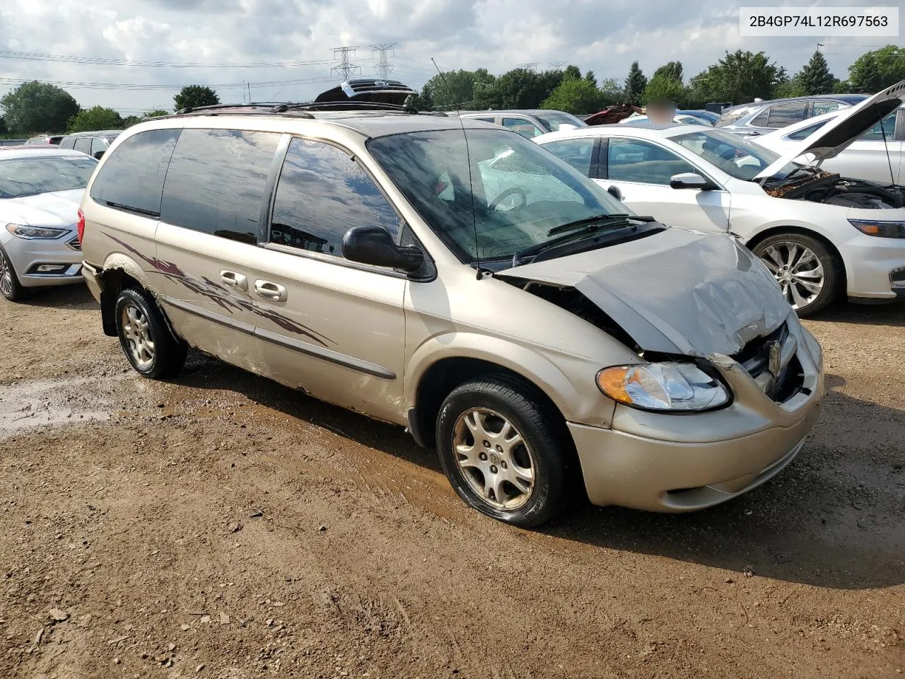 2002 Dodge Grand Caravan Ex VIN: 2B4GP74L12R697563 Lot: 63143224