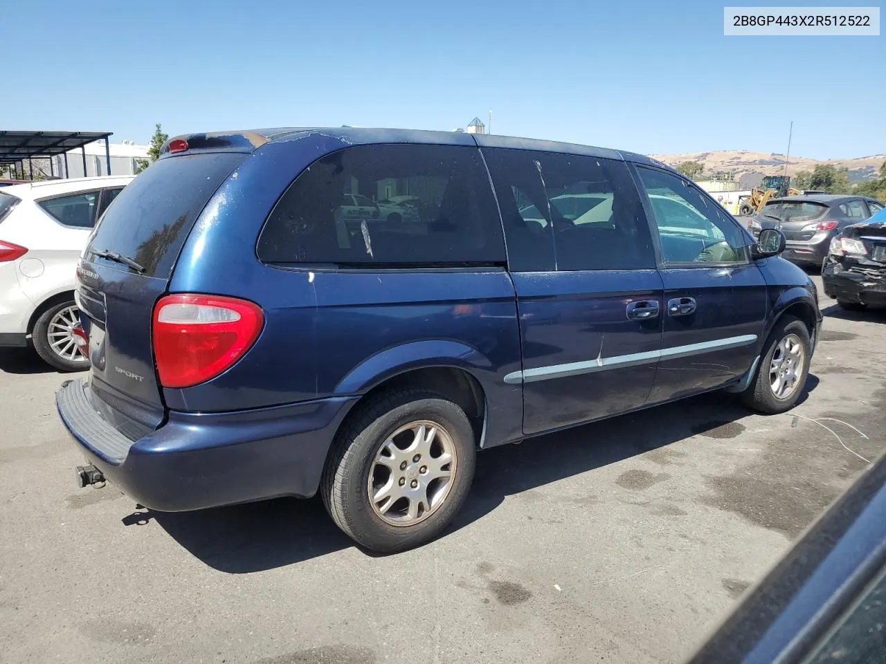 2002 Dodge Grand Caravan Sport VIN: 2B8GP443X2R512522 Lot: 69896714