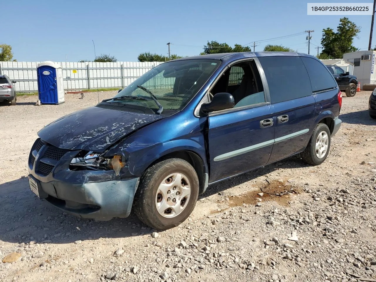 2002 Dodge Caravan Se VIN: 1B4GP25352B660225 Lot: 73746994