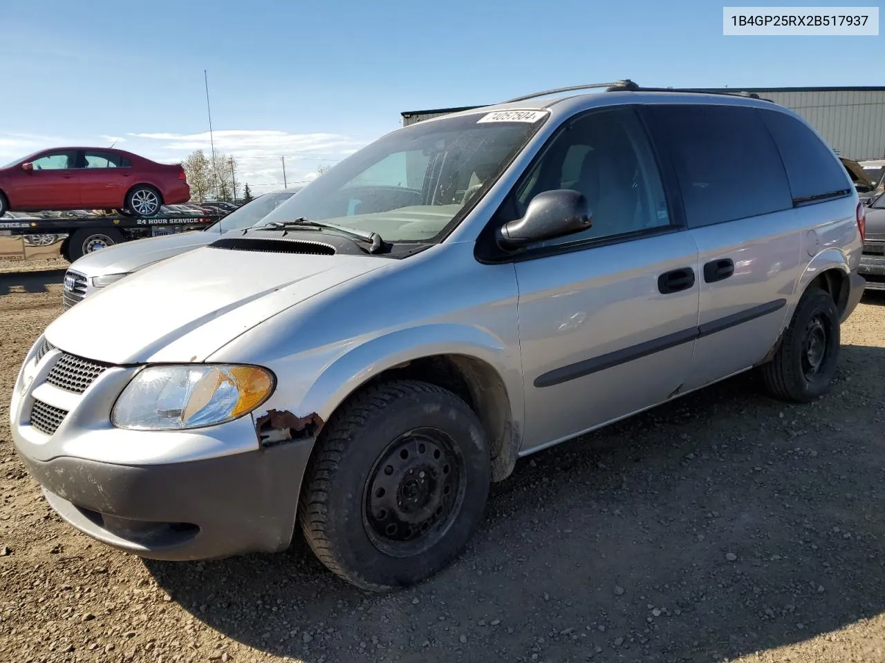 2002 Dodge Caravan Se VIN: 1B4GP25RX2B517937 Lot: 74057504