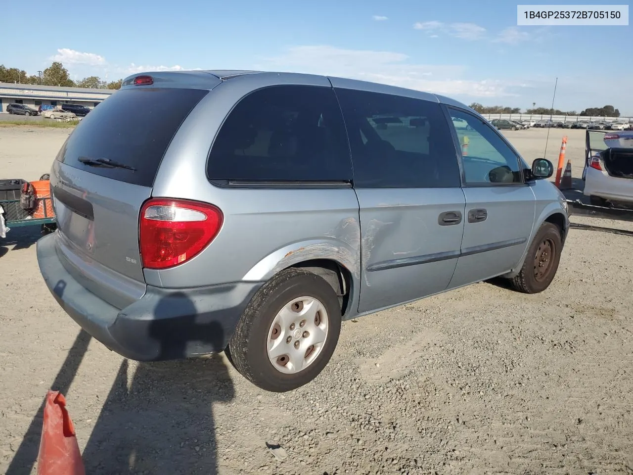 2002 Dodge Caravan Se VIN: 1B4GP25372B705150 Lot: 74750594