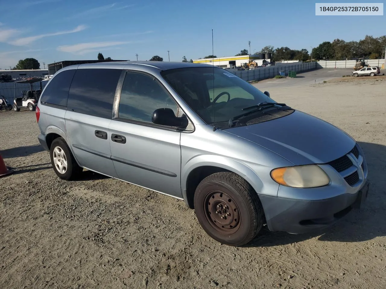 2002 Dodge Caravan Se VIN: 1B4GP25372B705150 Lot: 74750594