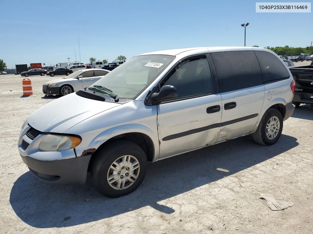 2003 Dodge Caravan Se VIN: 1D4GP253X3B116469 Lot: 57721084