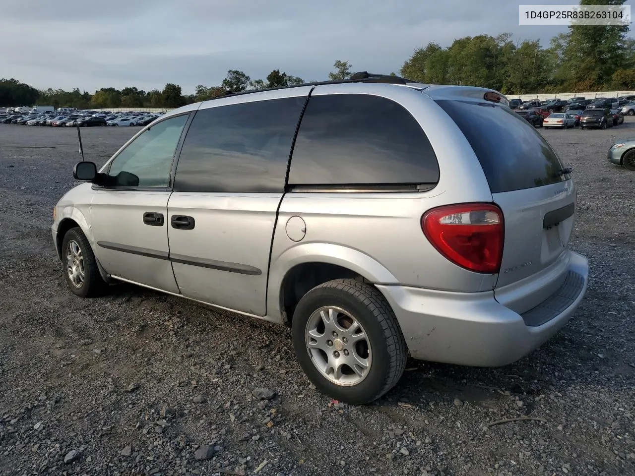 2003 Dodge Caravan Se VIN: 1D4GP25R83B263104 Lot: 71816434