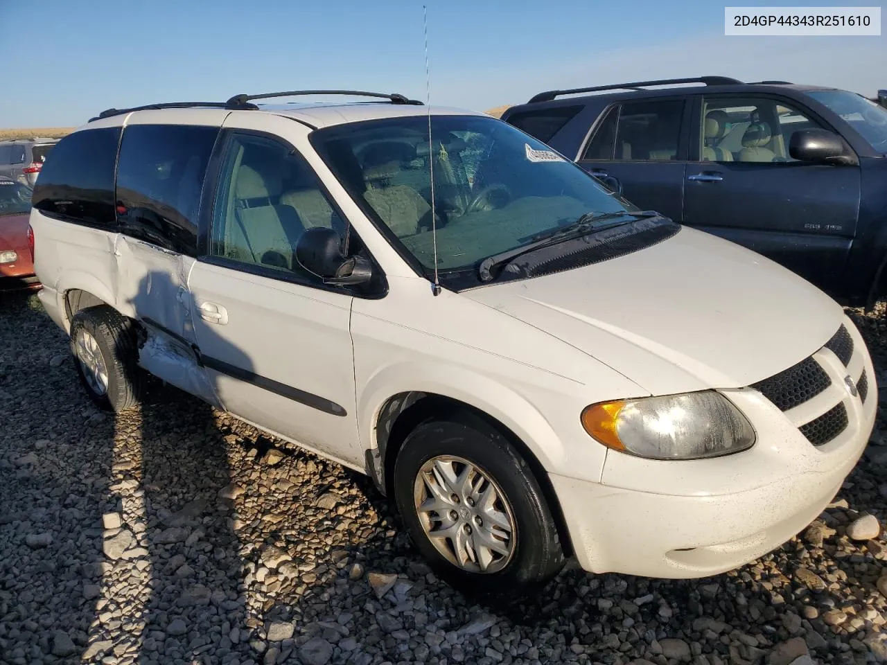 2003 Dodge Grand Caravan Sport VIN: 2D4GP44343R251610 Lot: 74006894