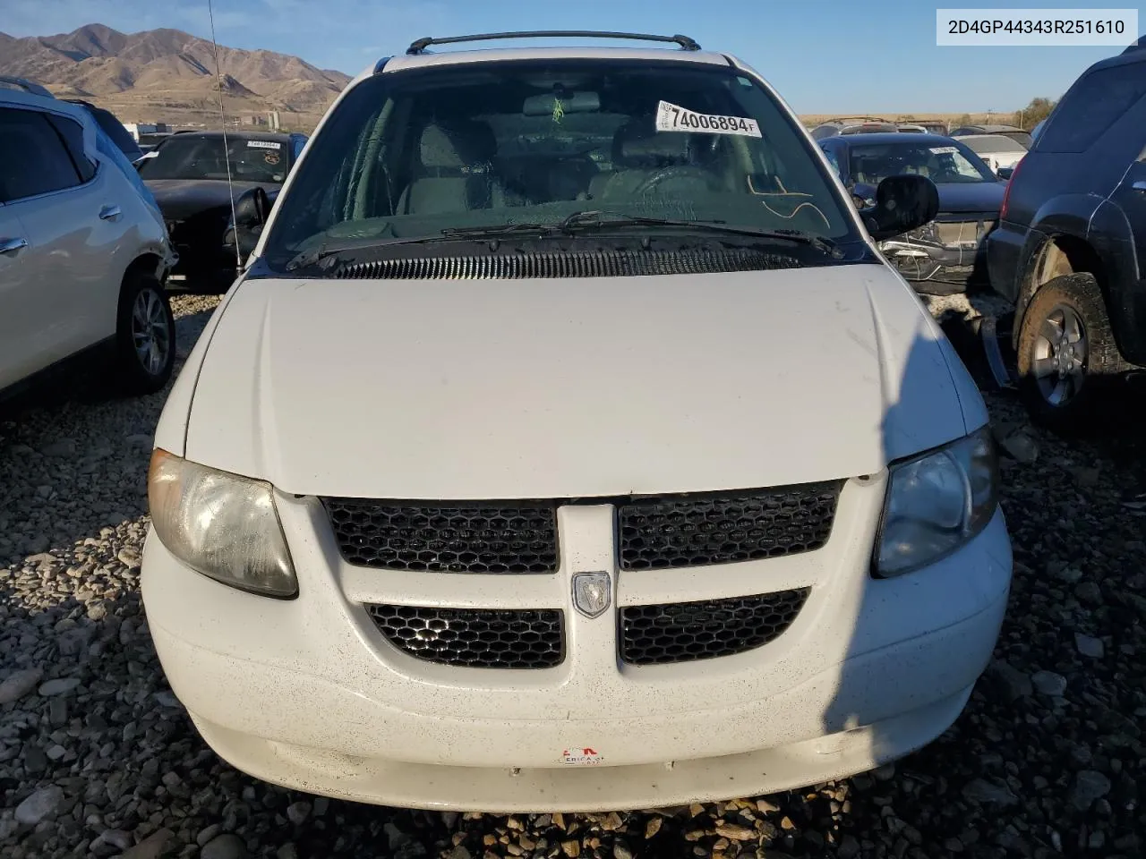 2003 Dodge Grand Caravan Sport VIN: 2D4GP44343R251610 Lot: 74006894