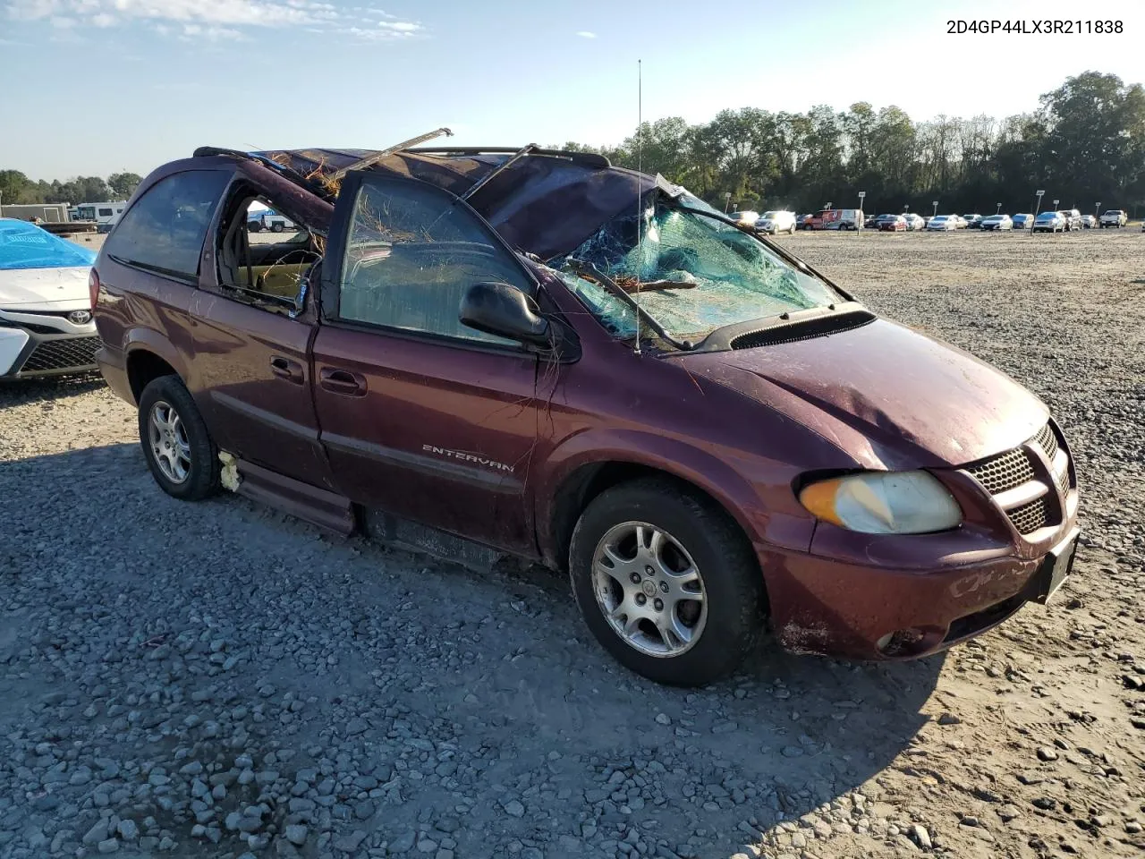 2003 Dodge Grand Caravan Sport VIN: 2D4GP44LX3R211838 Lot: 74988804