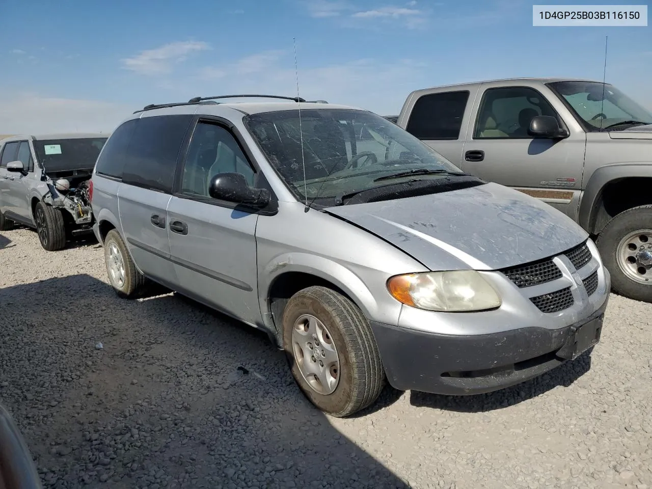 2003 Dodge Caravan Se VIN: 1D4GP25B03B116150 Lot: 75056614