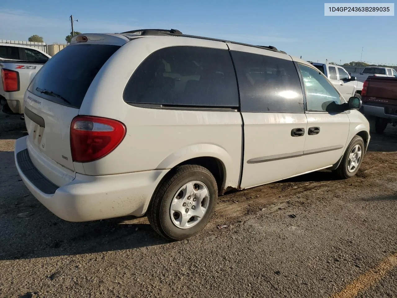 2003 Dodge Grand Caravan Se VIN: 1D4GP24363B289035 Lot: 77155434