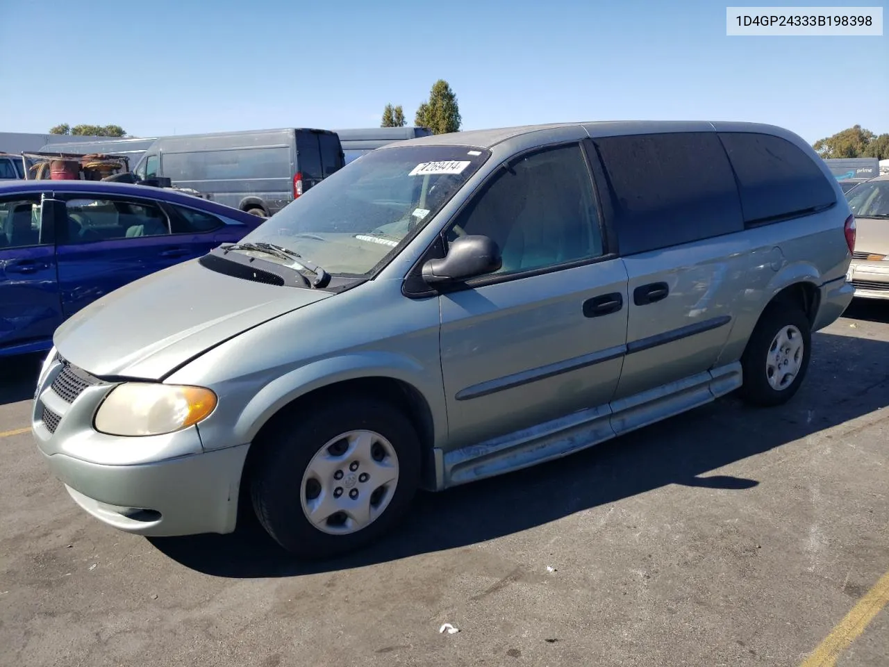 2003 Dodge Grand Caravan Se VIN: 1D4GP24333B198398 Lot: 77269414