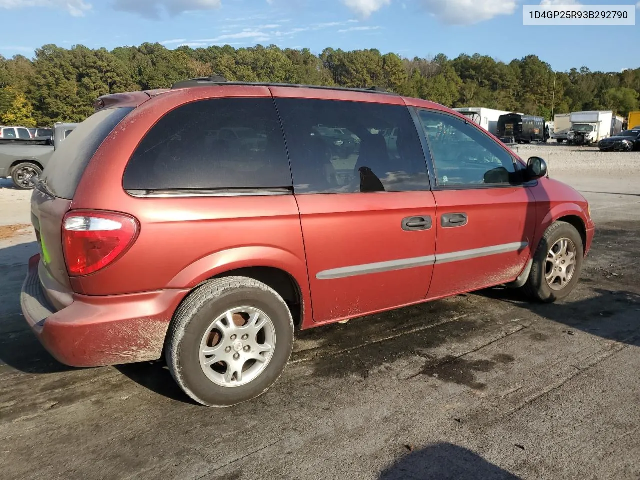 2003 Dodge Caravan Se VIN: 1D4GP25R93B292790 Lot: 78734144