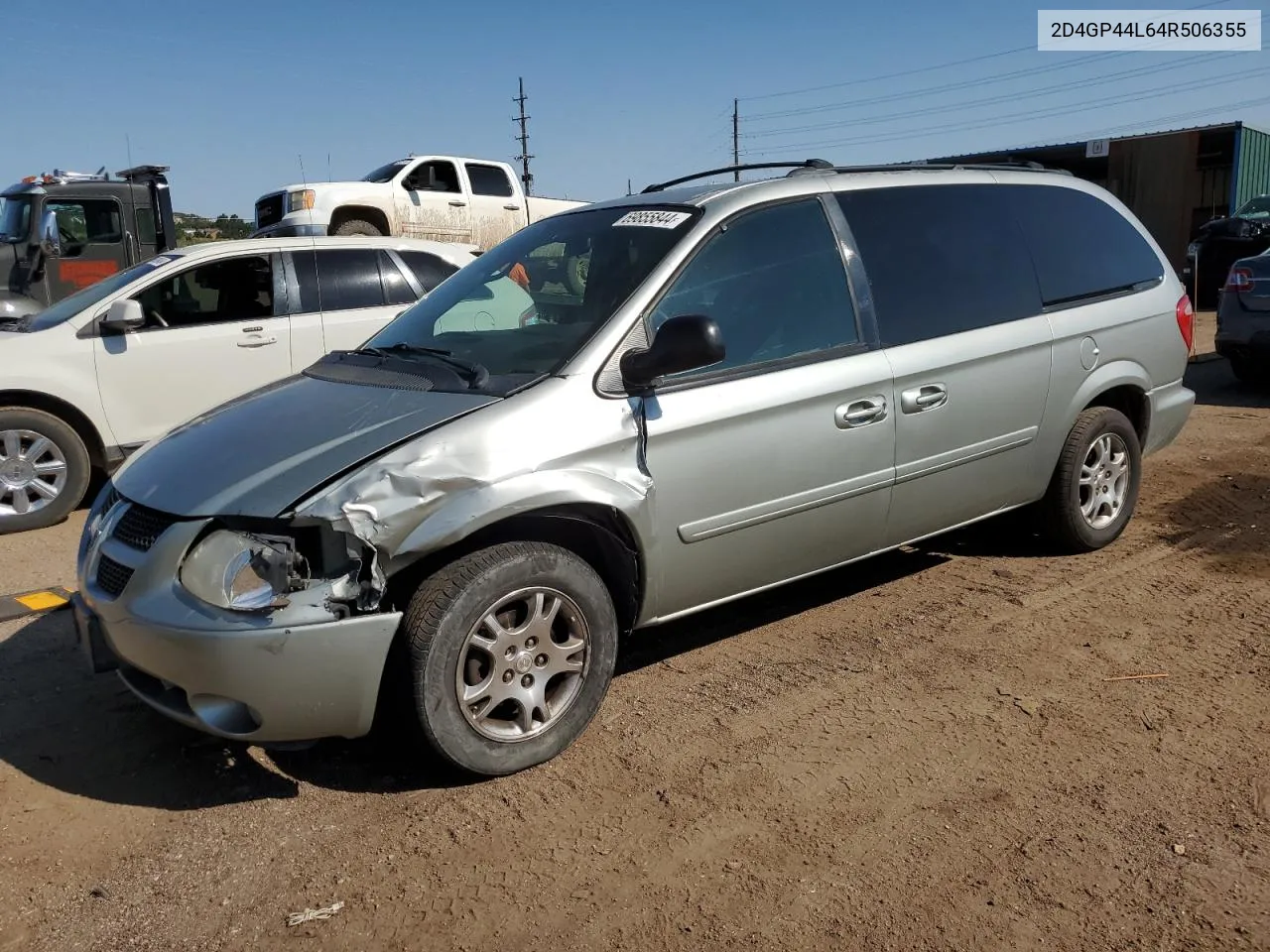 2004 Dodge Grand Caravan Sxt VIN: 2D4GP44L64R506355 Lot: 69855844