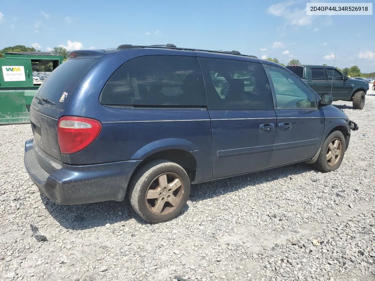 2004 Dodge Grand Caravan Sxt VIN: 2D4GP44L34R526918 Lot: 70224034