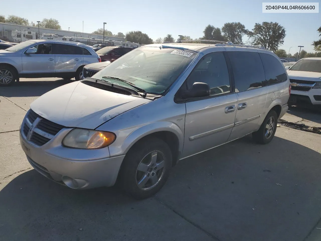 2004 Dodge Grand Caravan Sxt VIN: 2D4GP44L04R606600 Lot: 73533214