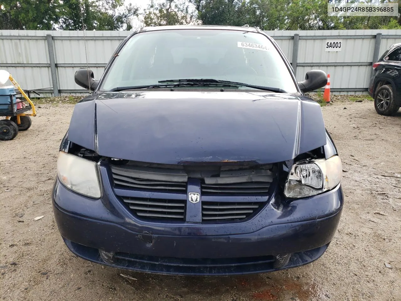 2005 Dodge Grand Caravan Se VIN: 1D4GP24R85B396885 Lot: 63463464