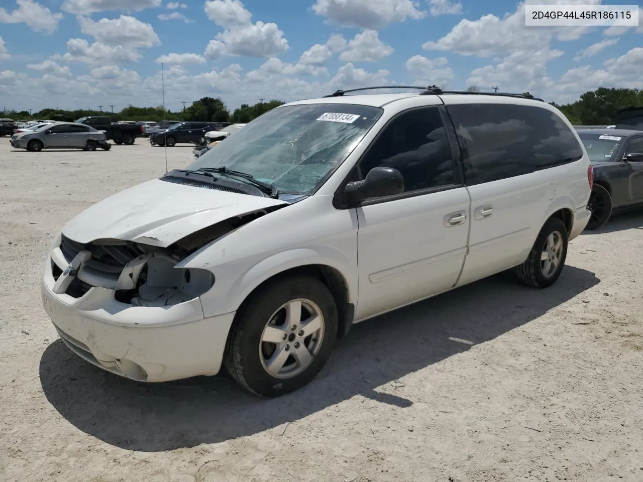 2005 Dodge Grand Caravan Sxt VIN: 2D4GP44L45R186115 Lot: 67058134