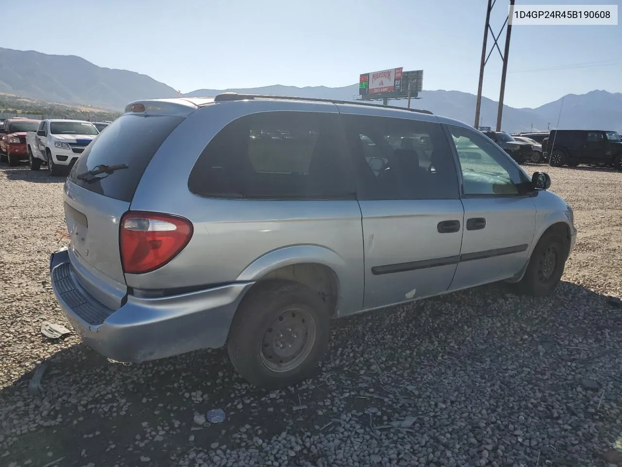 2005 Dodge Grand Caravan Se VIN: 1D4GP24R45B190608 Lot: 67948894