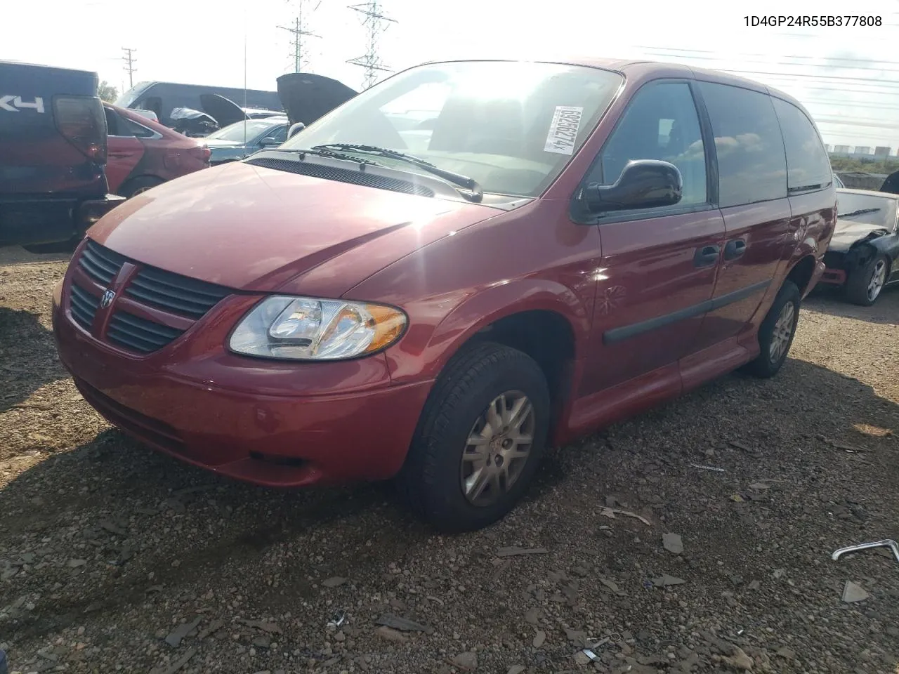 2005 Dodge Grand Caravan Se VIN: 1D4GP24R55B377808 Lot: 69256274