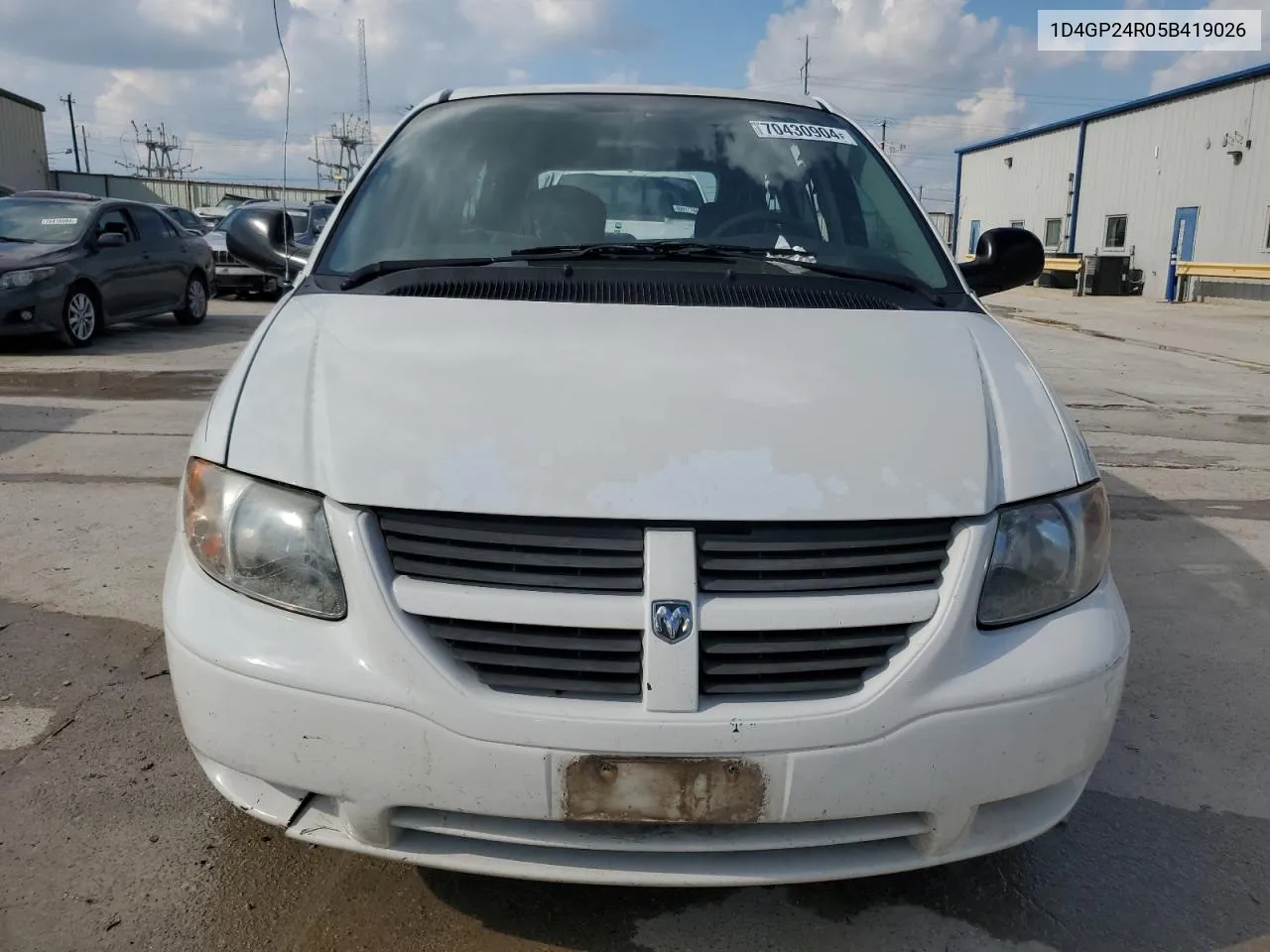 2005 Dodge Grand Caravan Se VIN: 1D4GP24R05B419026 Lot: 70430904