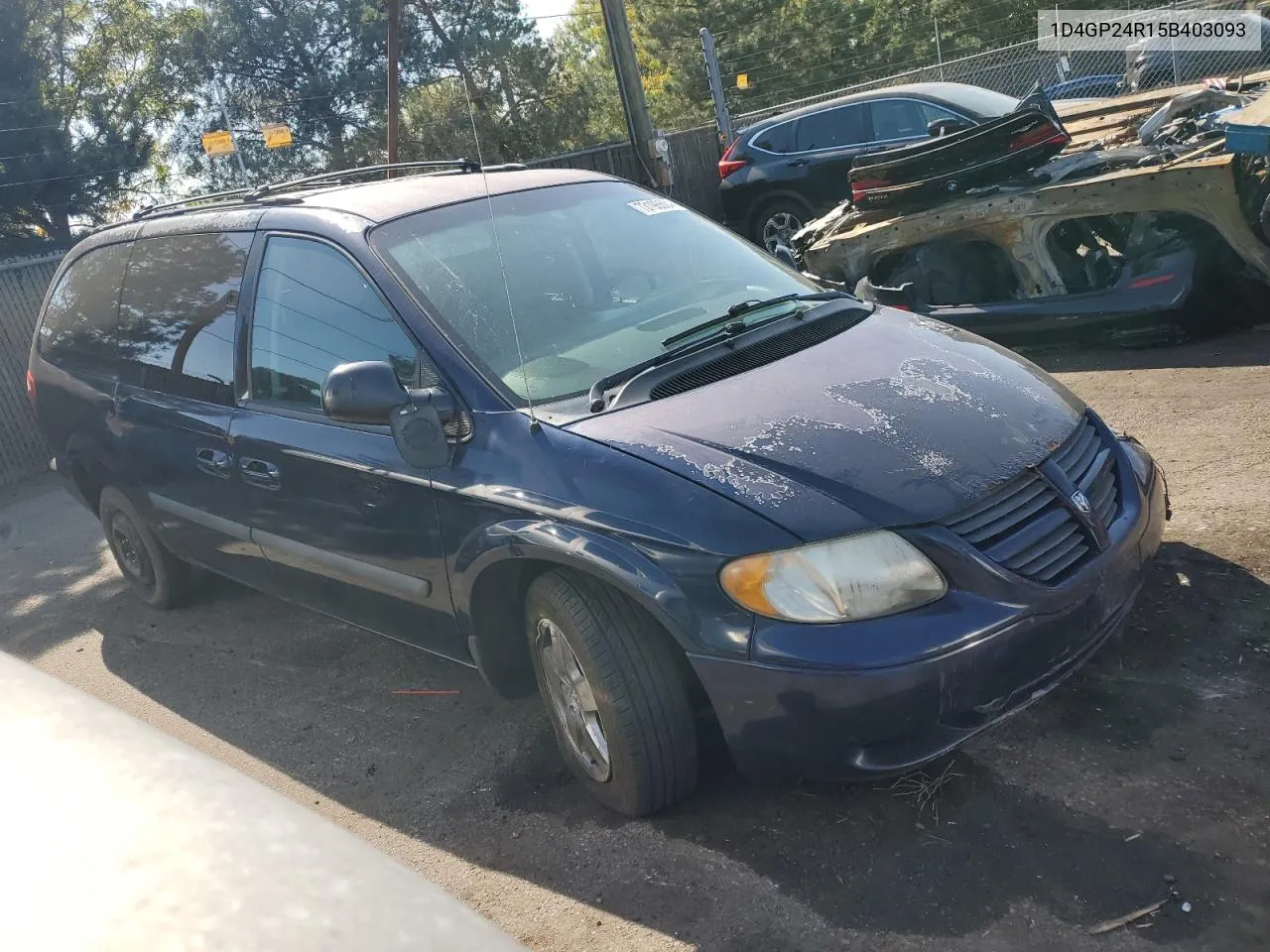 2005 Dodge Grand Caravan Se VIN: 1D4GP24R15B403093 Lot: 73196504