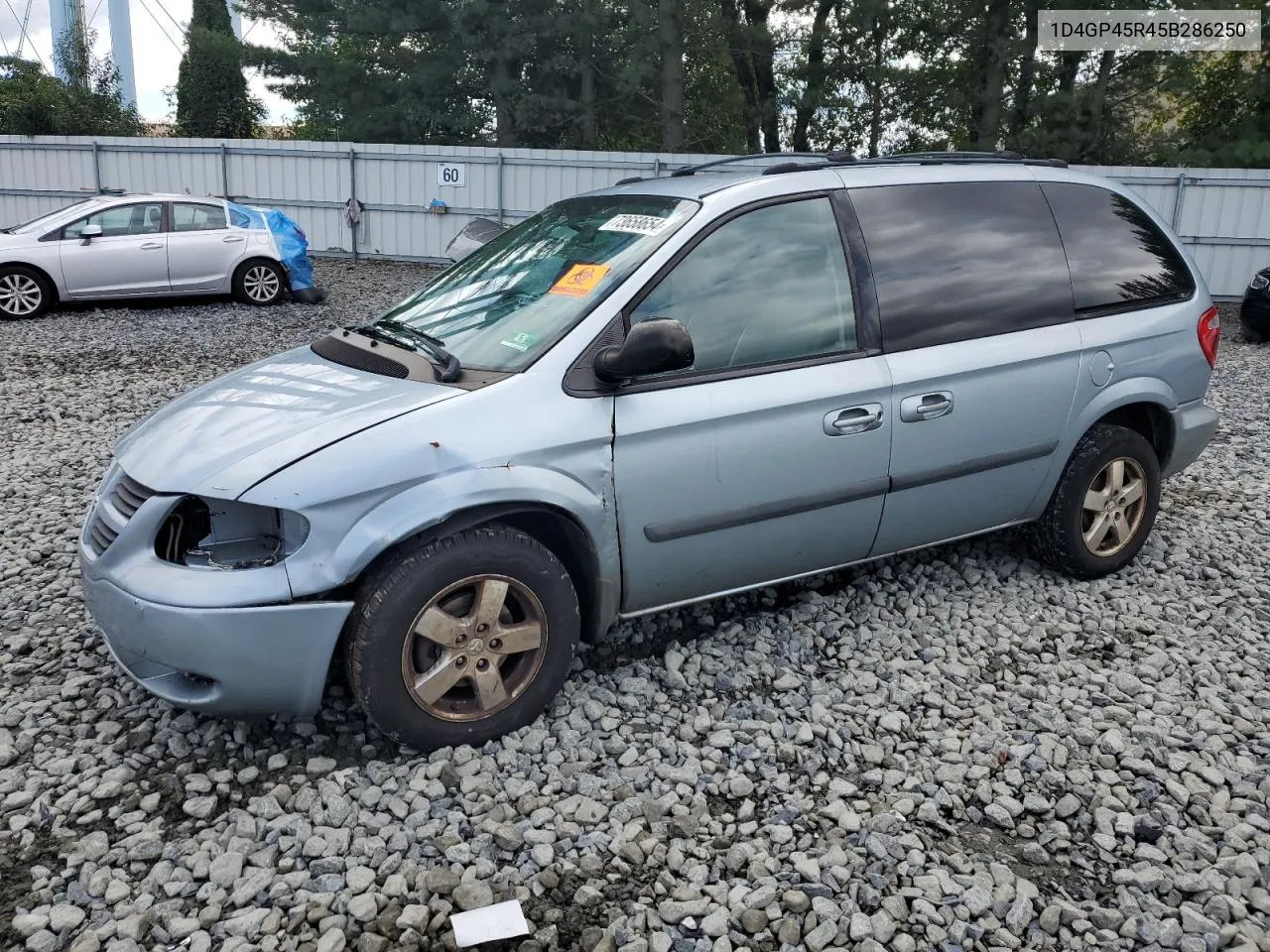 2005 Dodge Caravan Sxt VIN: 1D4GP45R45B286250 Lot: 73658654