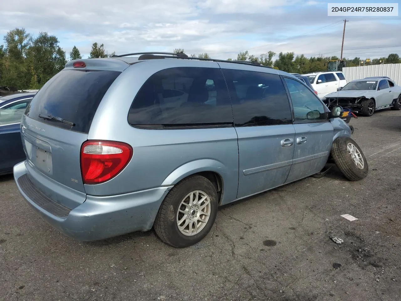 2005 Dodge Grand Caravan Se VIN: 2D4GP24R75R280837 Lot: 74133214