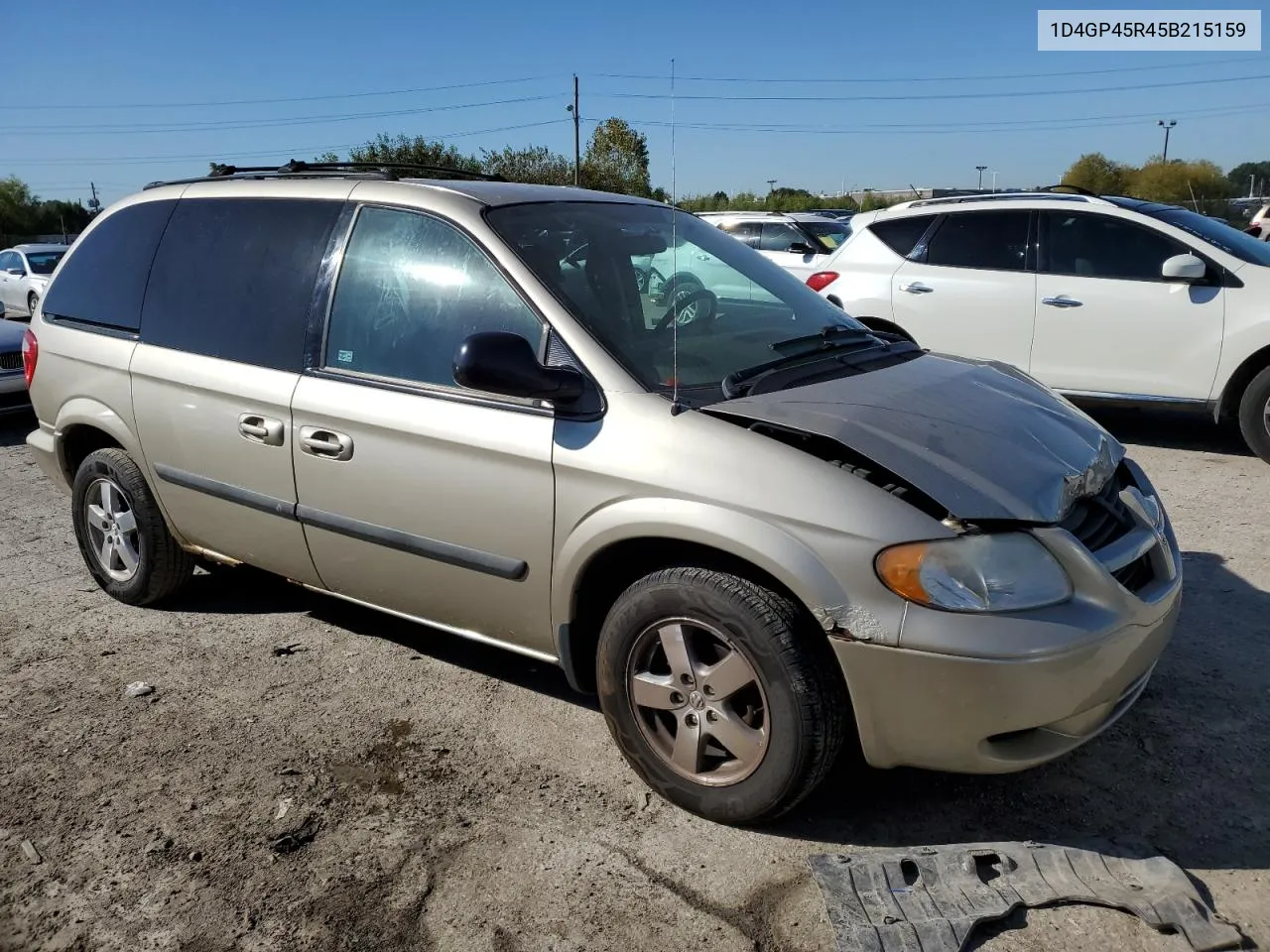 2005 Dodge Caravan Sxt VIN: 1D4GP45R45B215159 Lot: 74253534