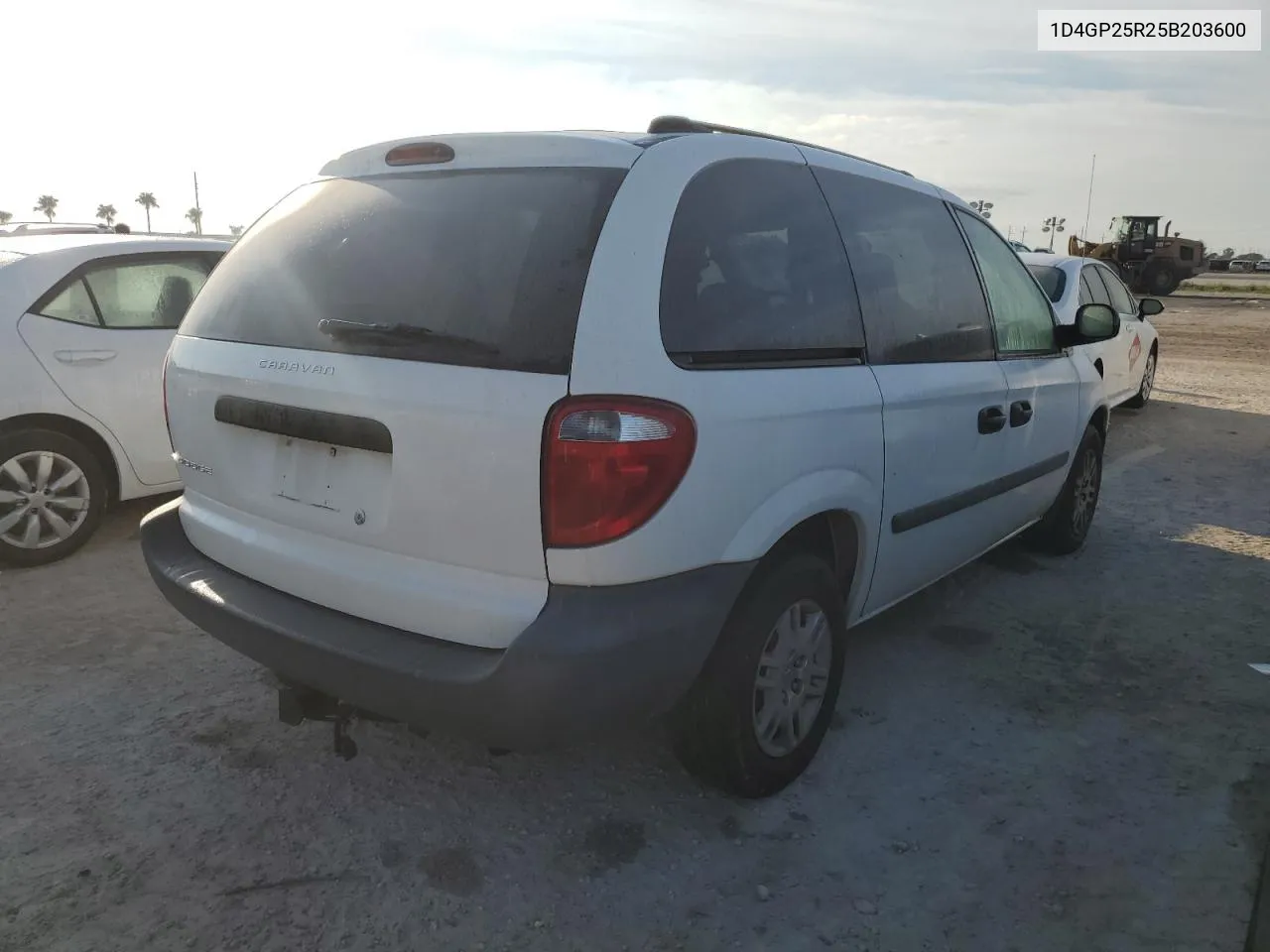 2005 Dodge Caravan Se VIN: 1D4GP25R25B203600 Lot: 75289224