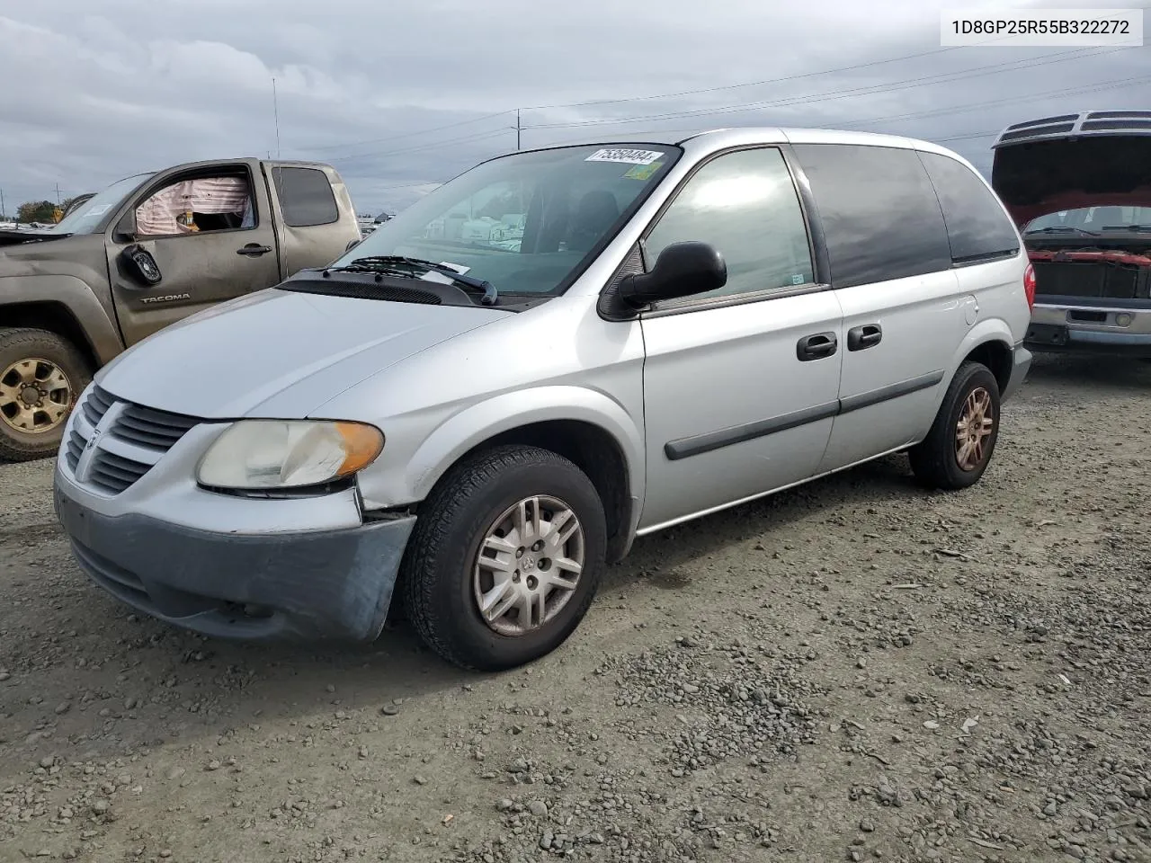 2005 Dodge Caravan Se VIN: 1D8GP25R55B322272 Lot: 75350484