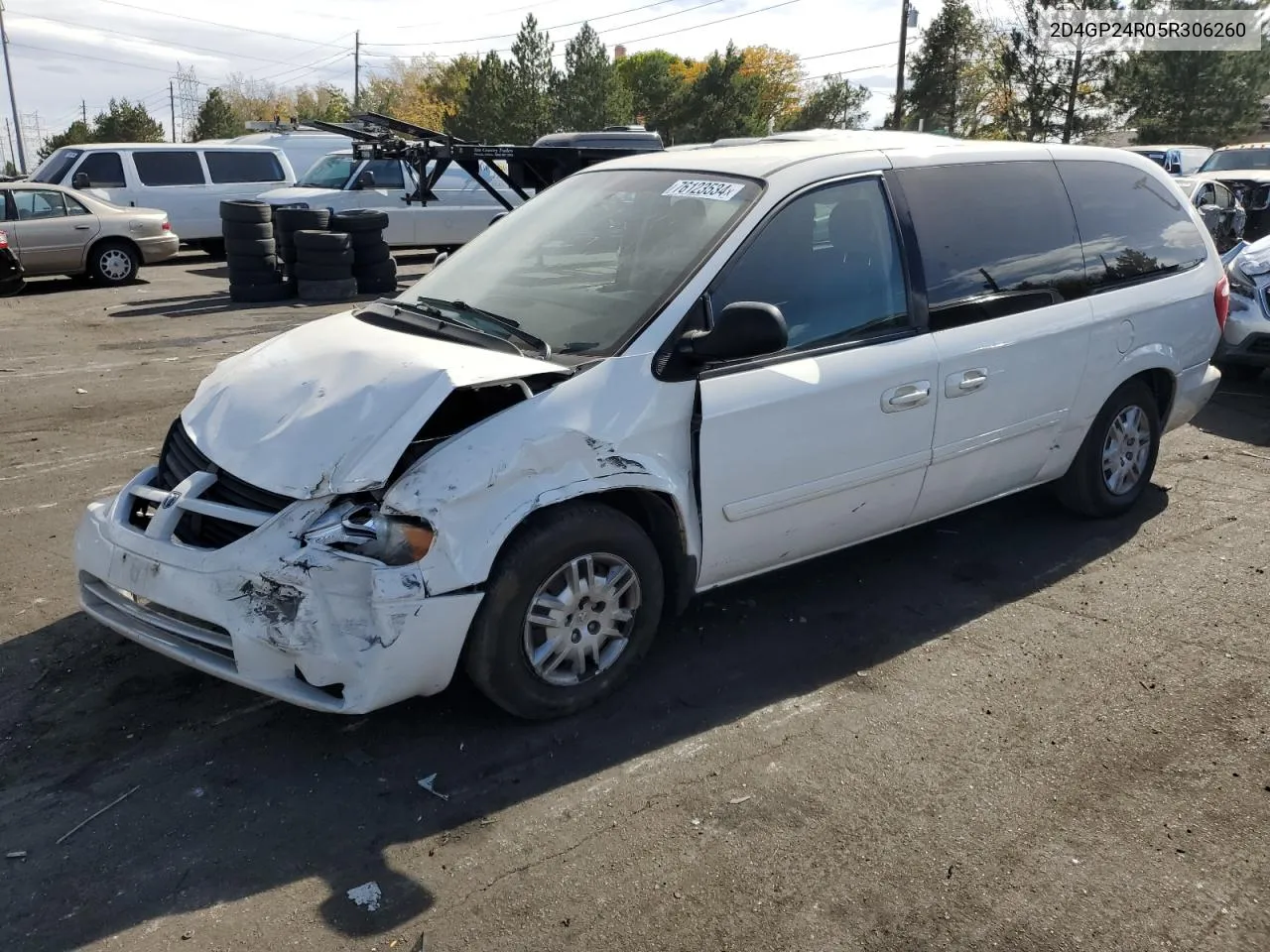 2005 Dodge Grand Caravan Se VIN: 2D4GP24R05R306260 Lot: 76123534