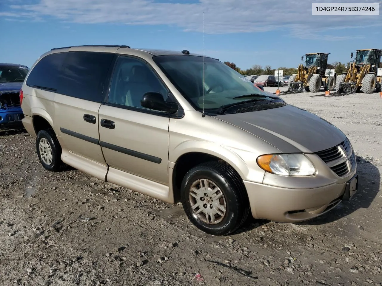 2005 Dodge Grand Caravan Se VIN: 1D4GP24R75B374246 Lot: 77561044