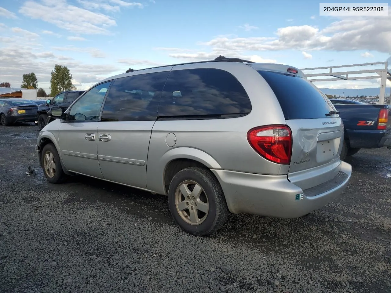 2005 Dodge Grand Caravan Sxt VIN: 2D4GP44L95R522308 Lot: 78075494