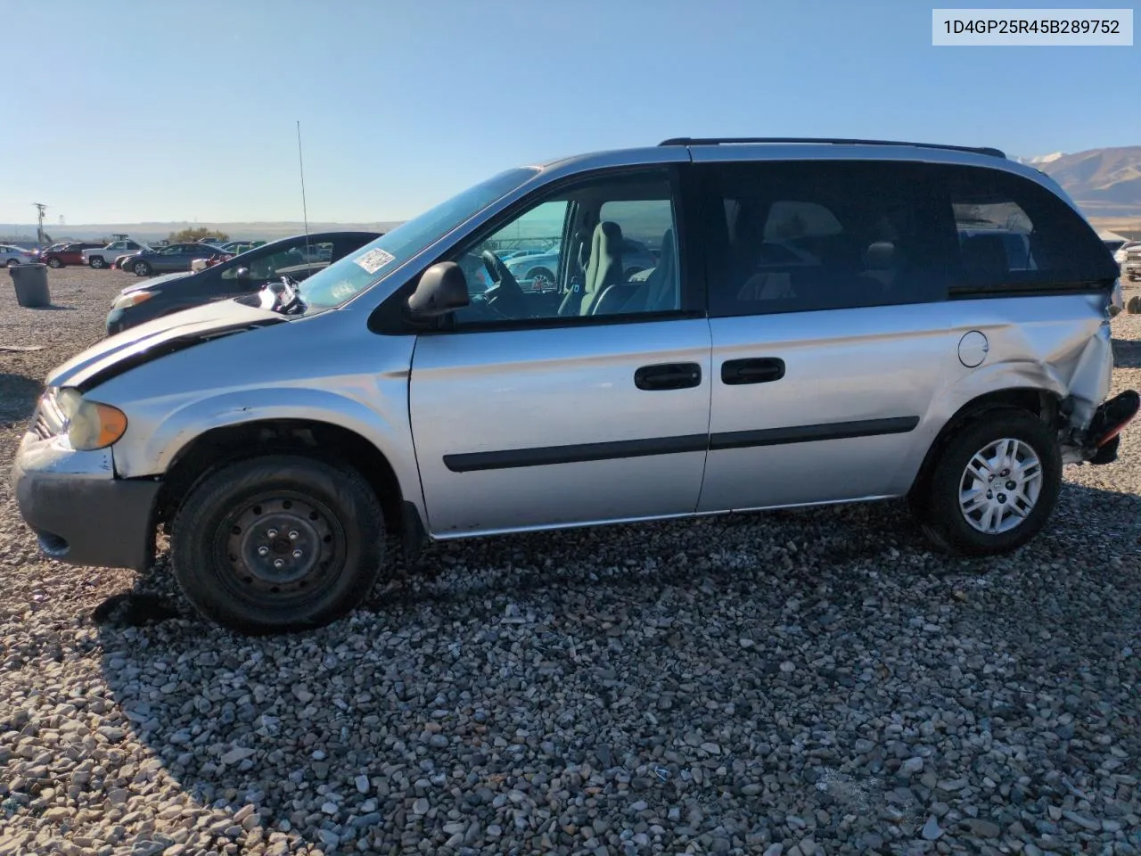 2005 Dodge Caravan Se VIN: 1D4GP25R45B289752 Lot: 79142764