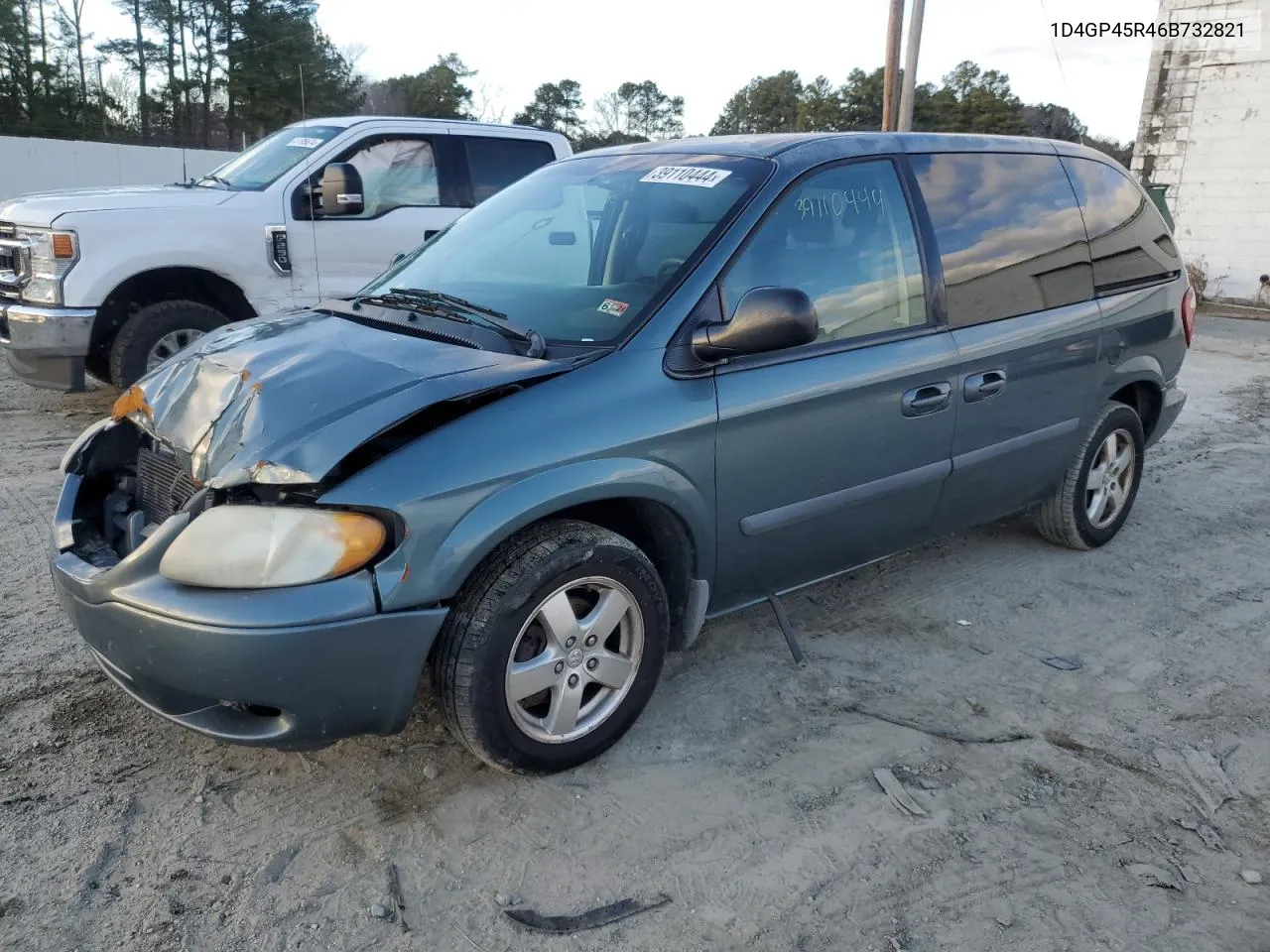 2006 Dodge Caravan Sxt VIN: 1D4GP45R46B732821 Lot: 39110444