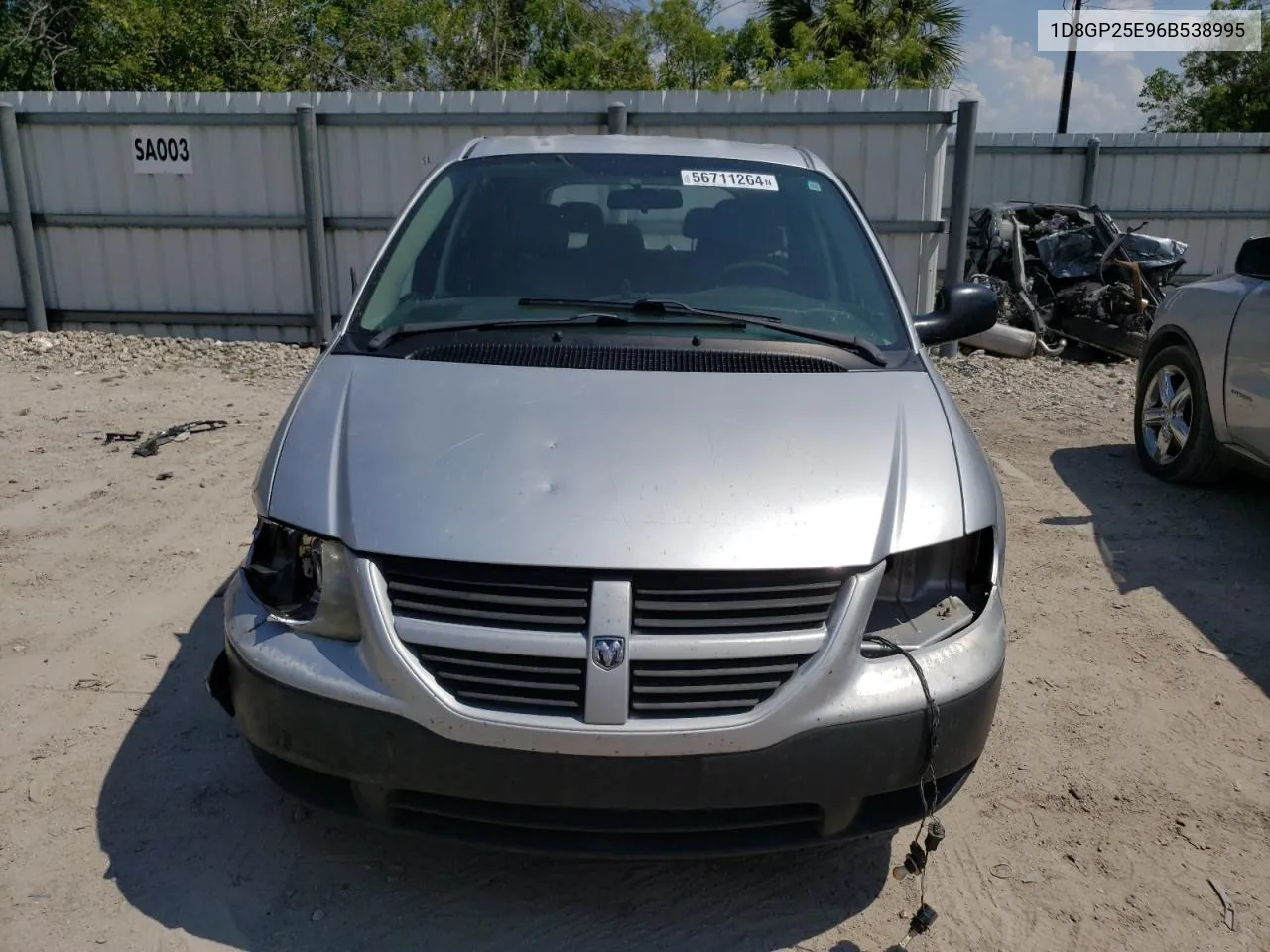 2006 Dodge Caravan Se VIN: 1D8GP25E96B538995 Lot: 56711264