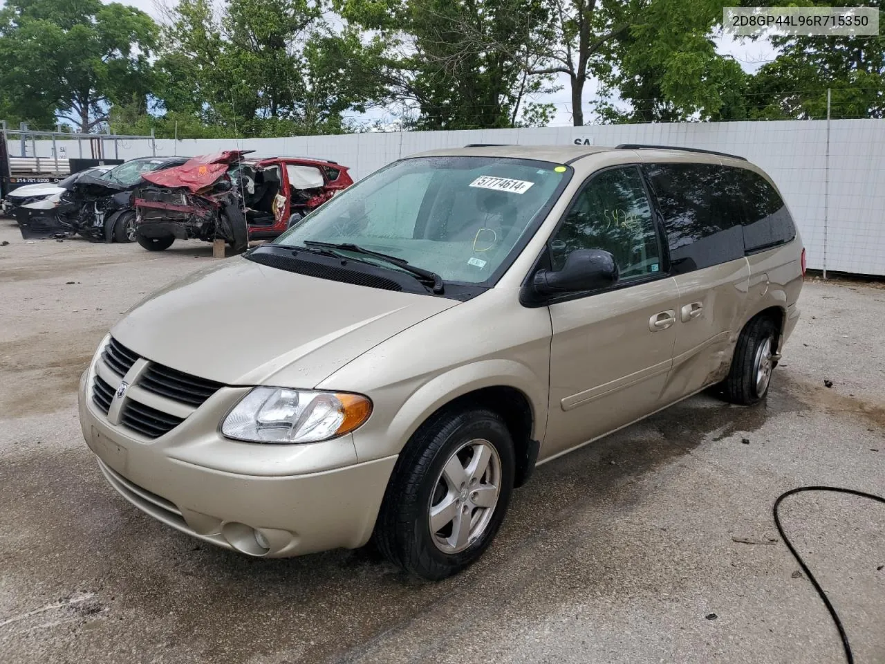 2006 Dodge Grand Caravan Sxt VIN: 2D8GP44L96R715350 Lot: 57774614