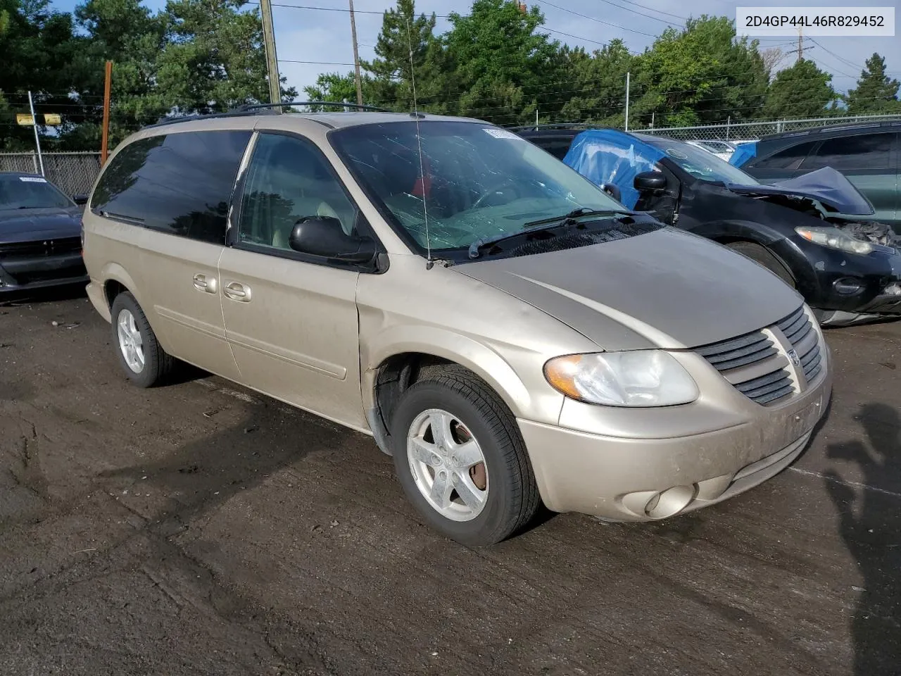 2006 Dodge Grand Caravan Sxt VIN: 2D4GP44L46R829452 Lot: 61170714