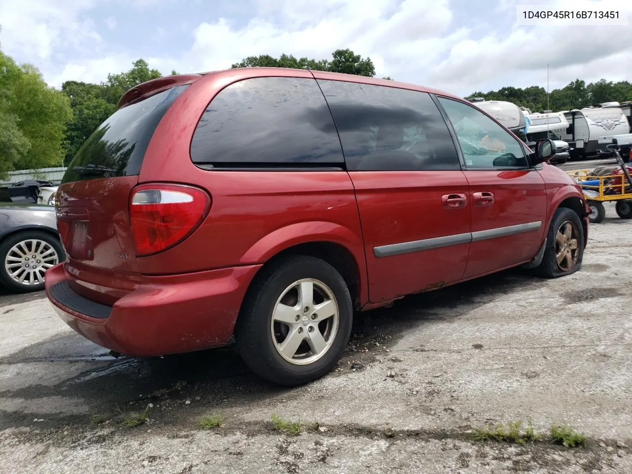 2006 Dodge Caravan Sxt VIN: 1D4GP45R16B713451 Lot: 63205864