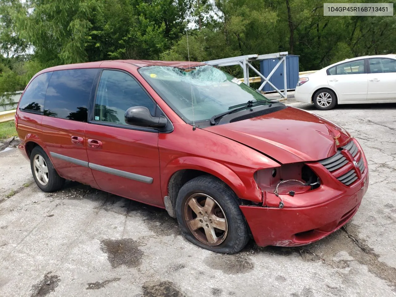 2006 Dodge Caravan Sxt VIN: 1D4GP45R16B713451 Lot: 63205864