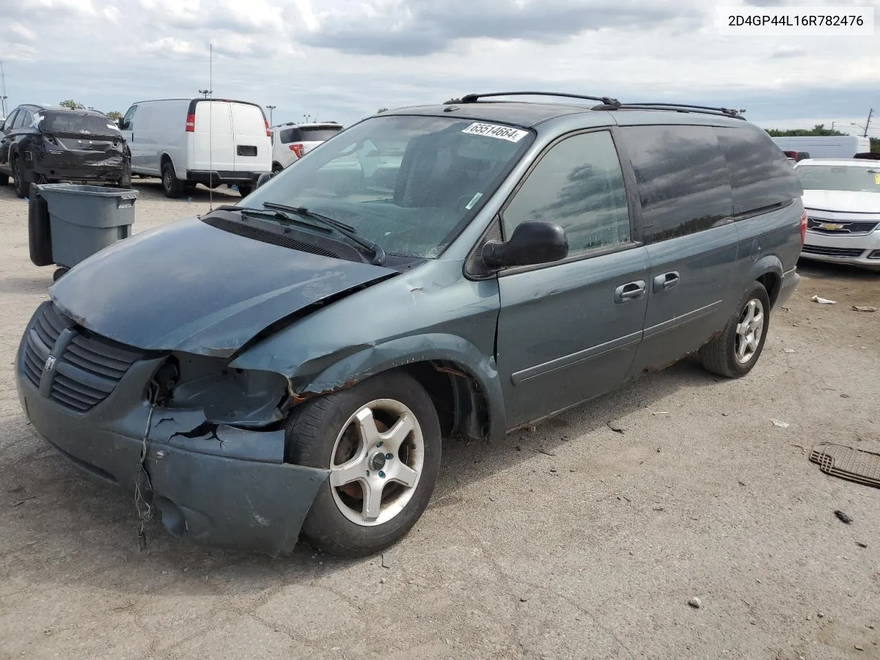 2006 Dodge Grand Caravan Sxt VIN: 2D4GP44L16R782476 Lot: 65514664