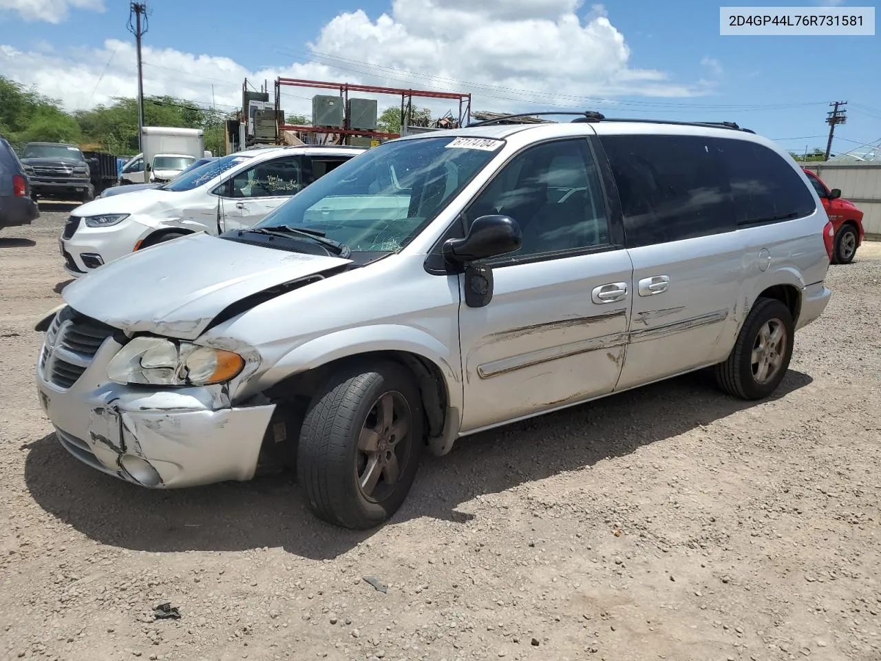 2006 Dodge Grand Caravan Sxt VIN: 2D4GP44L76R731581 Lot: 67174704