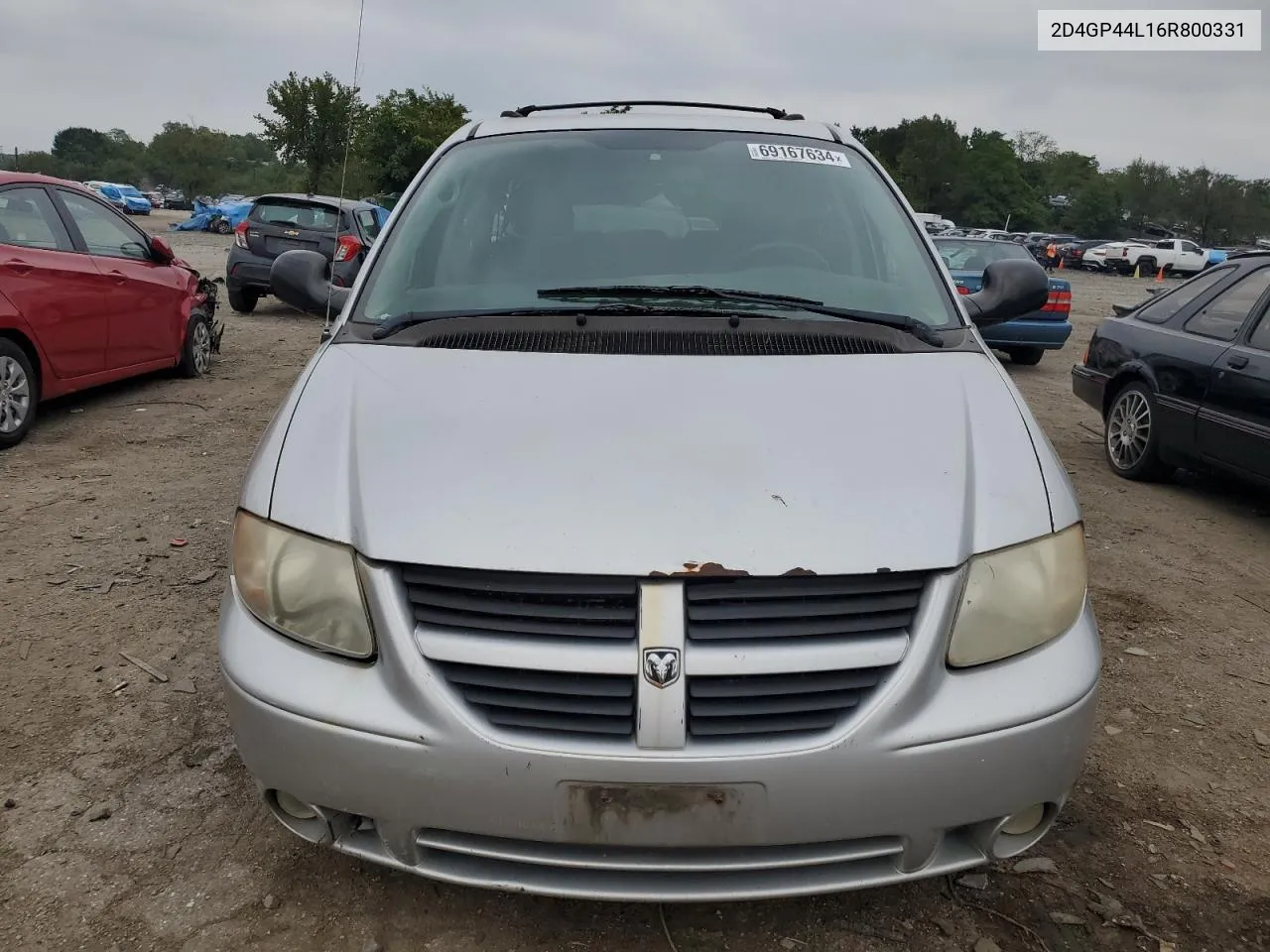 2006 Dodge Grand Caravan Sxt VIN: 2D4GP44L16R800331 Lot: 69167634