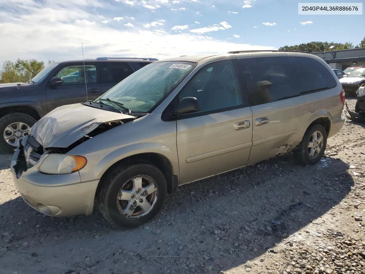 2006 Dodge Grand Caravan Sxt VIN: 2D4GP44L36R886676 Lot: 72948534