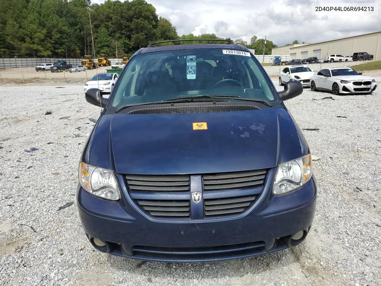 2006 Dodge Grand Caravan Sxt VIN: 2D4GP44L06R694213 Lot: 72971824