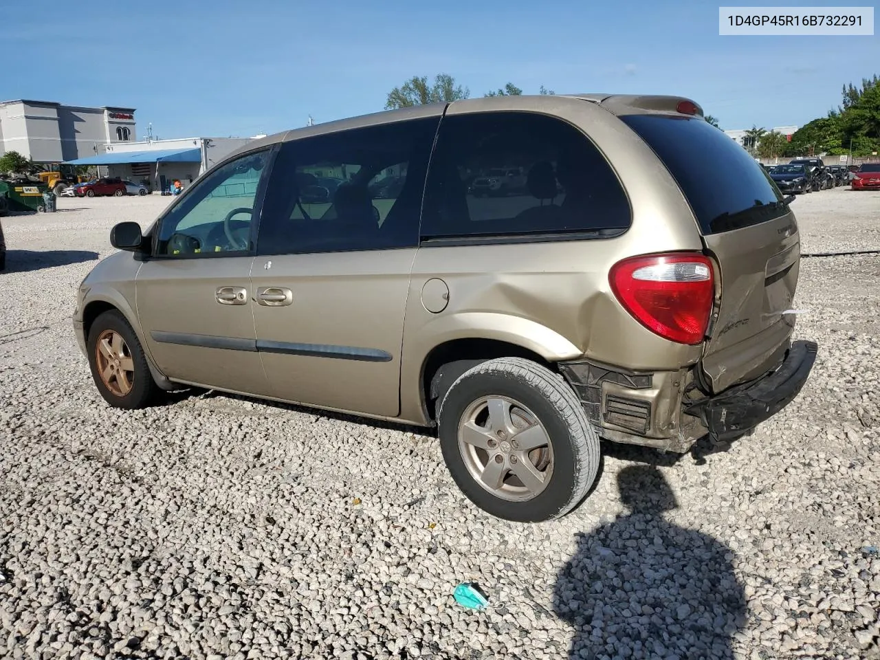 2006 Dodge Caravan Sxt VIN: 1D4GP45R16B732291 Lot: 73821424