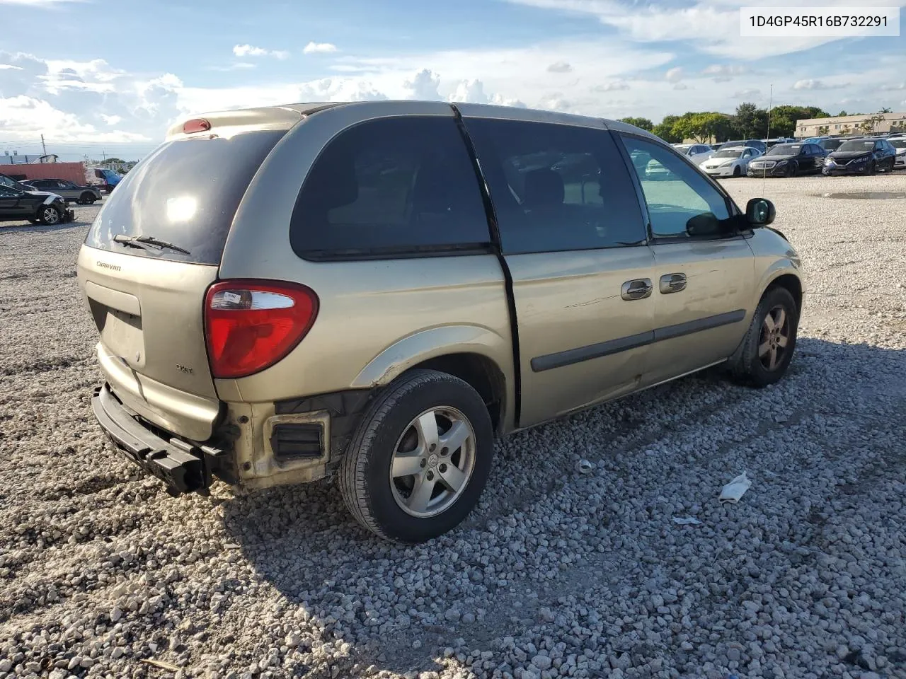 2006 Dodge Caravan Sxt VIN: 1D4GP45R16B732291 Lot: 73821424