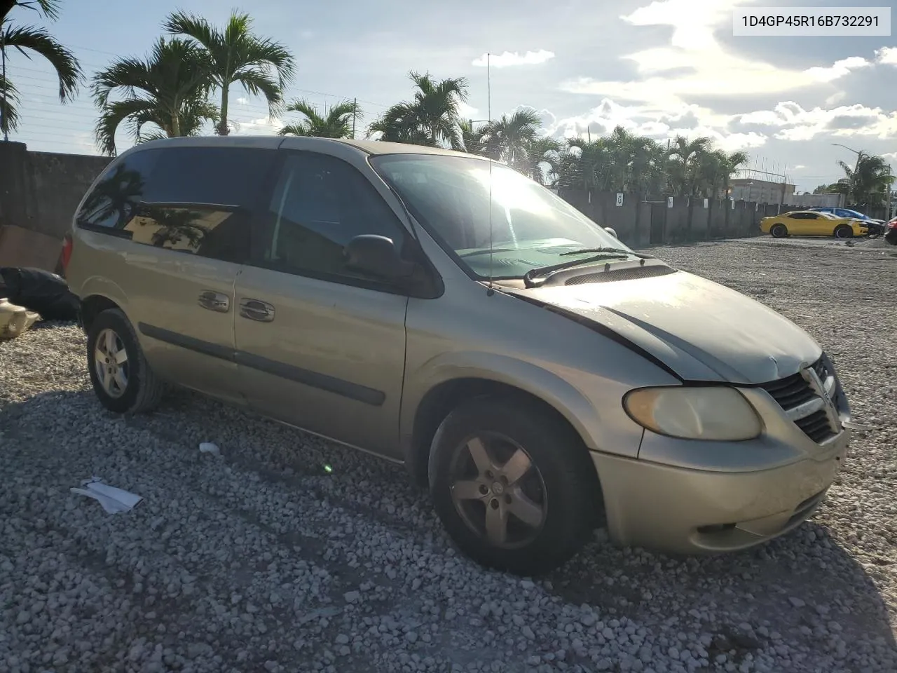 2006 Dodge Caravan Sxt VIN: 1D4GP45R16B732291 Lot: 73821424