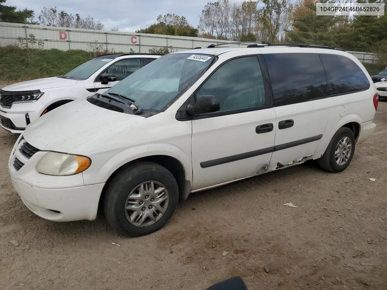 2006 Dodge Grand Caravan Se VIN: 1D4GP24E46B652826 Lot: 74335044